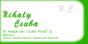 mihaly csuba business card